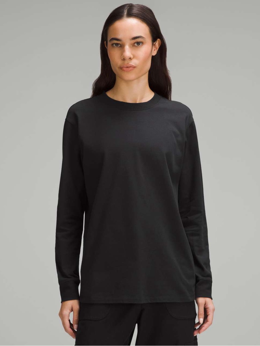 Lululemon Black All Yours Organic Cotton-Blend Long-Sleeve Shirt